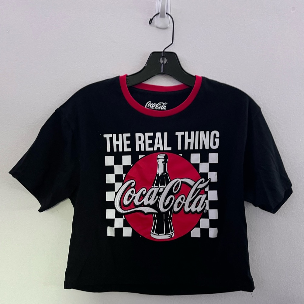 Coca-Cola Black Tee with Red Trim and White Logo